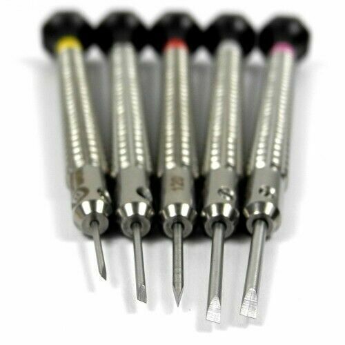 Bergeon 7965-P05 stainless steel screwdrivers set of 5 for precise watch repair tasks