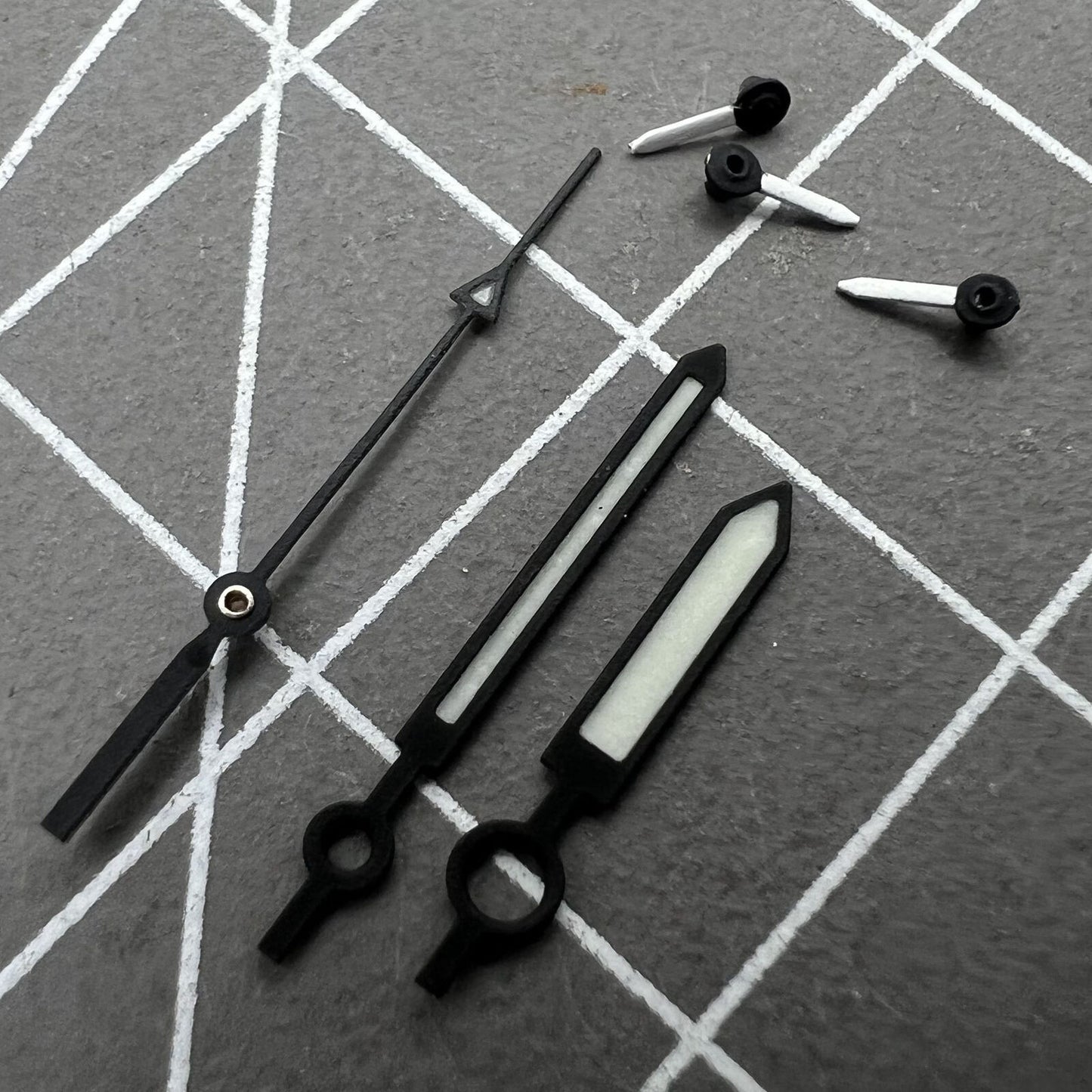 13*13*10*4MM Black Trim Blue Lume Watch Hands For Movement Hattori Epson VK63