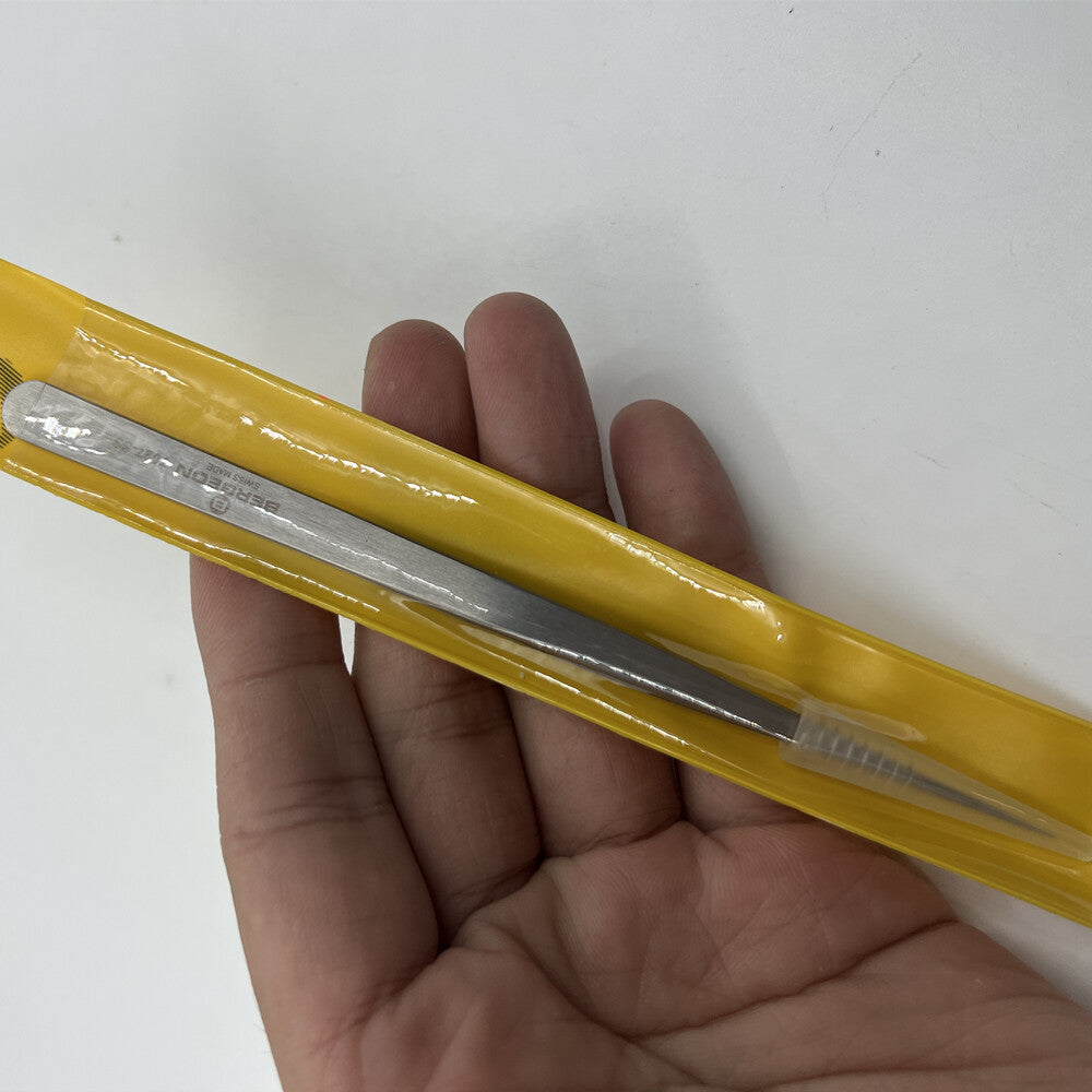 Bergeon 7027-SS stainless steel tweezers with fine points for precise watch repair and adjustment tasks