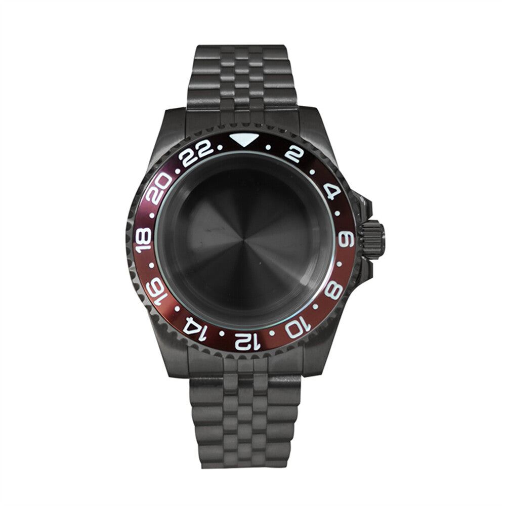 Boîtier de montre en verre saphir 40 mm pour mouvement NH35/NH36, boîtier modifié
