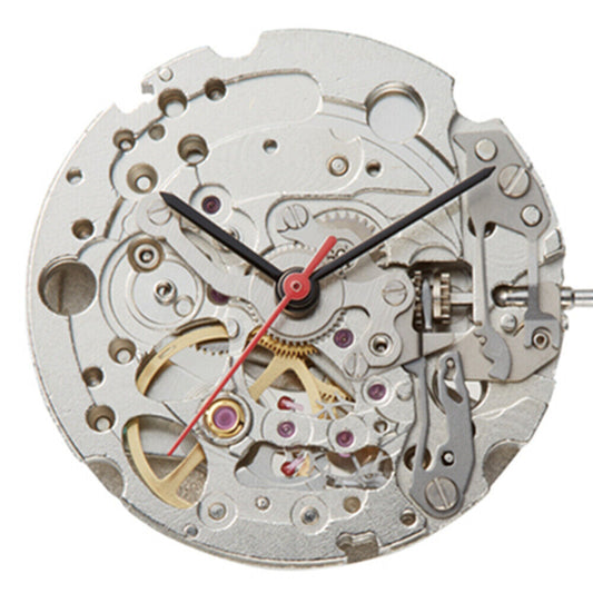 Miyota Citizen 82S0 silver plated automatic mechanical watch movement from Japan, precise timekeeping component