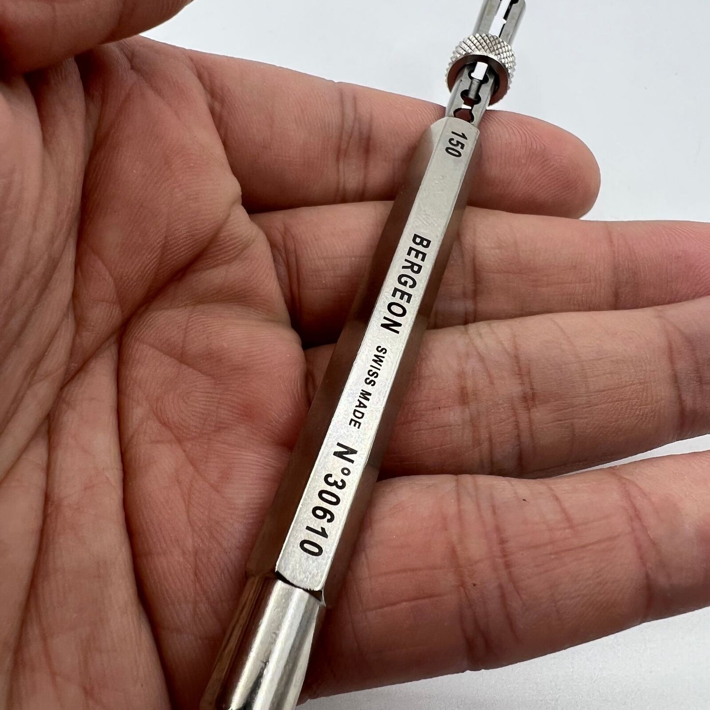 Bergeon 30610 DI 1.50mm barrel arbor holder for precise watch repair tasks, reliable tool by Bergeon.
