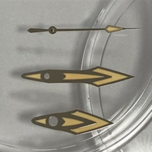 Silver-trimmed 14.5mm orange watch hands for NH35 NH36 movement, vivid and precise accessory