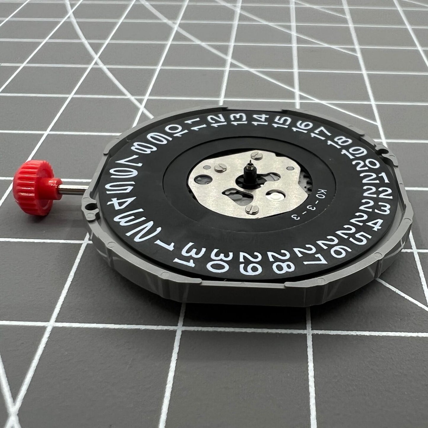 Mouvement à quartz Miyota 2415 noir avec date à 3 heures, fabriqué au Japon, original