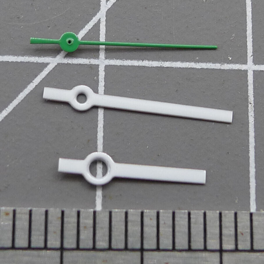 1 lot d'aiguilles de seconde de 10 mm vertes pour mouvement à quartz Miyota 7T35