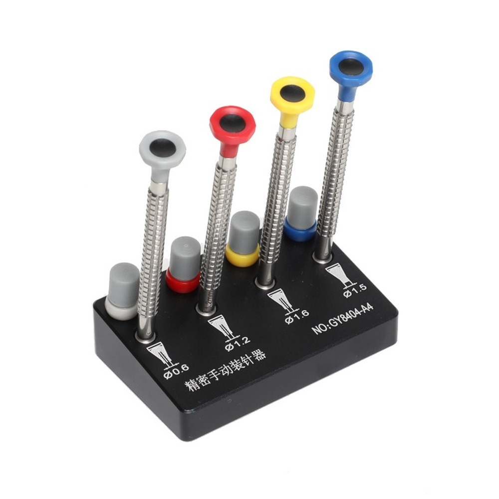 8404 watch hand install tool set with replaceable tips for precise watch accessory repairs.
