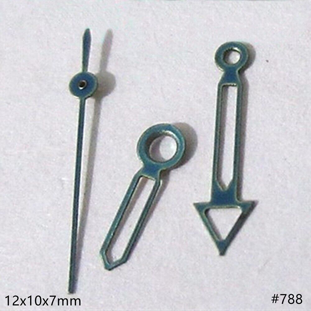 Aiguilles de montre creuses bleu foncé de 12 mm pour Miyota 2035, 2115, 2105 et 2305