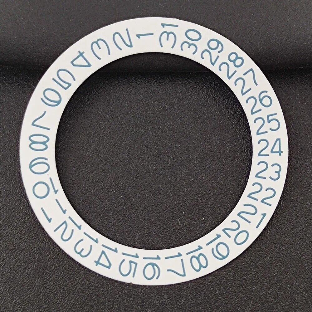 Blue date wheel overlay for NH35 NH36 watch, improving dial clarity and precise date readability.