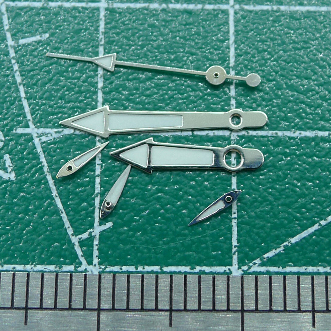 Wholesale 13mm green lume watch hands for Miyota OS series, precise trim.