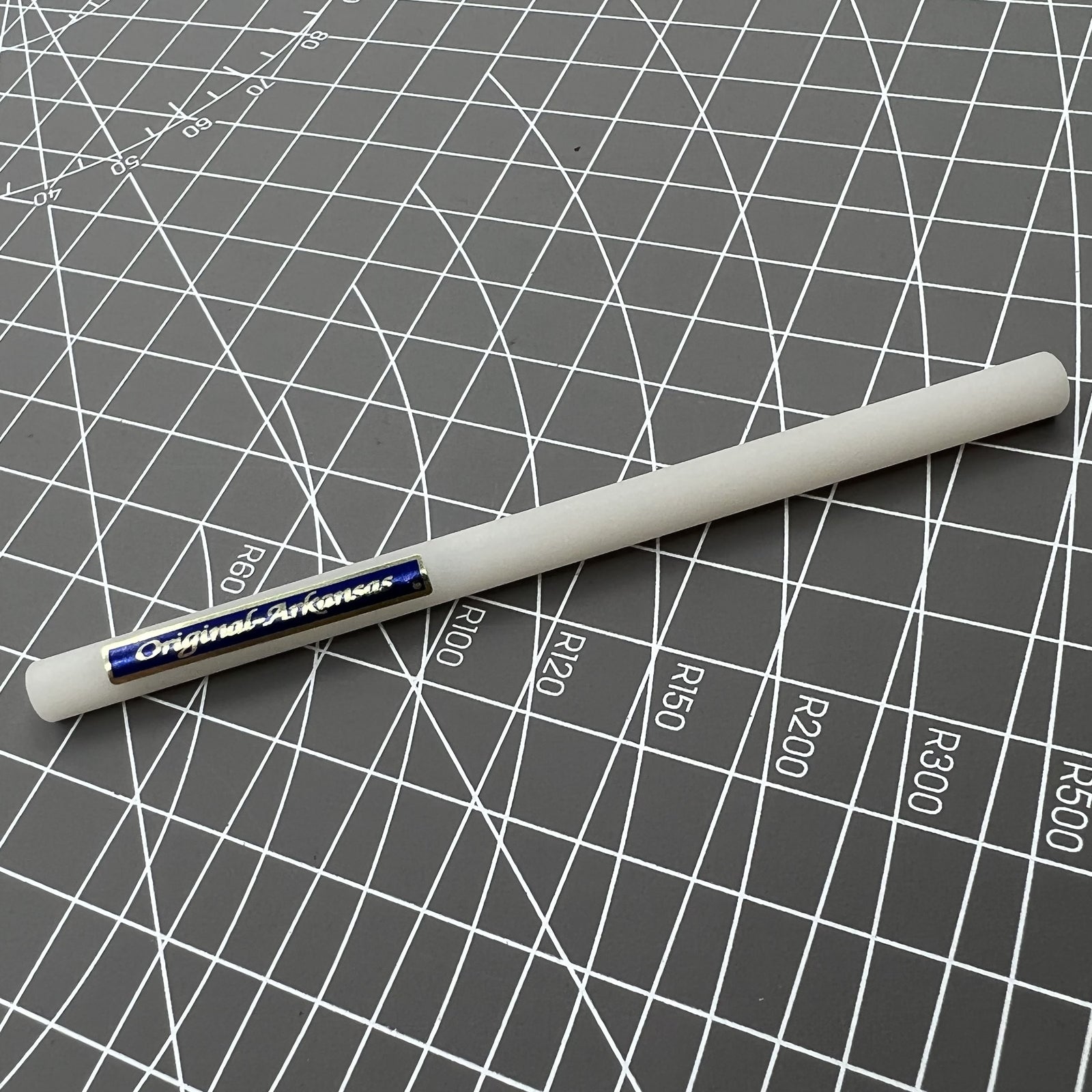 Horotec MSA16.020 round Arkansas polishing stone, 100mm for precise watch accessory finishing, Swiss Made quality.