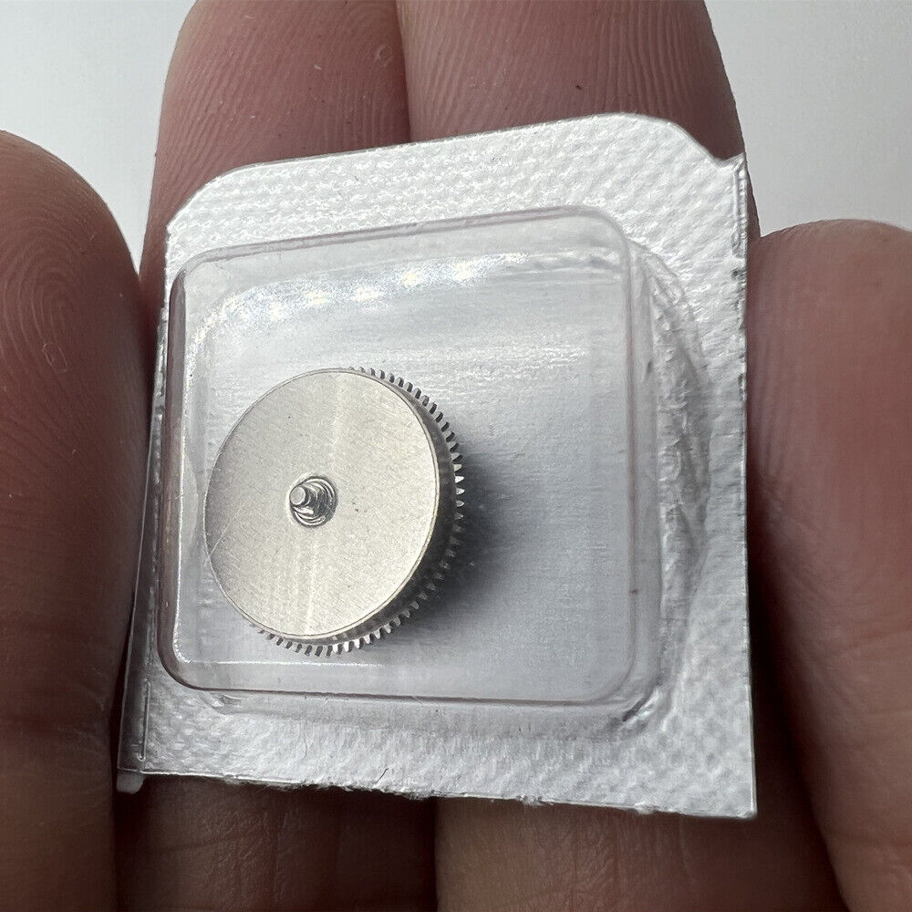 Silver barrel with complete mainspring for Miyota 8200 8215 watch movement, premium generic replacement.