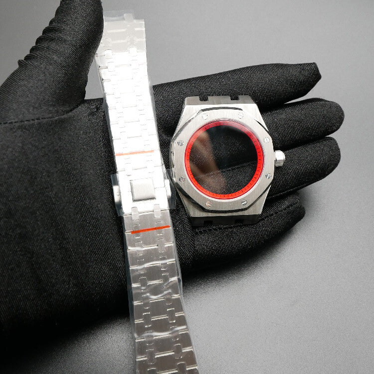 42MM 316L Edelstahl Uhrengehäuse Armband Lünette für NH35/NH36/4R35 Uhrwerk
