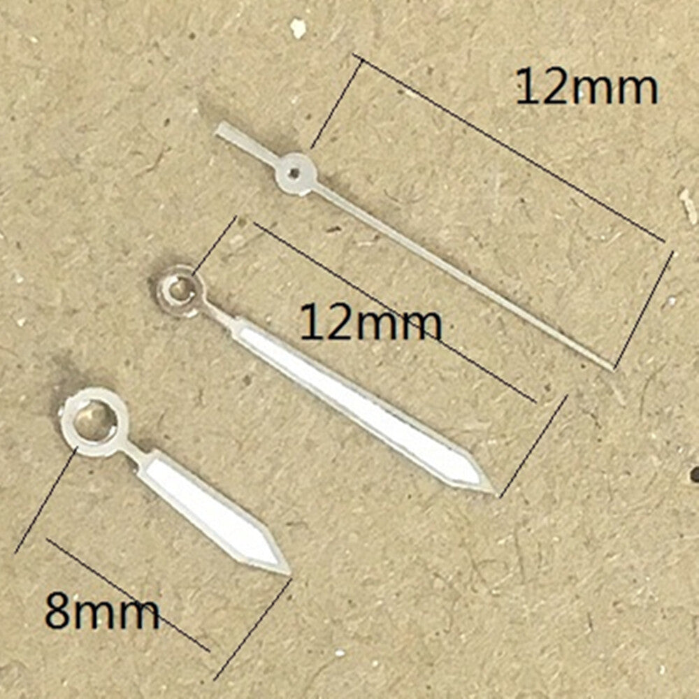 2 Sets/Pack White Arrow Shape Watch Hands For Miyota 2035 Watch Quartz Movement