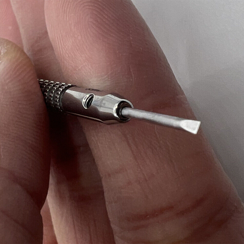 Horotec MSA01.218 precision watchmaker screwdriver 120mm for delicate watch repairs and adjustments.