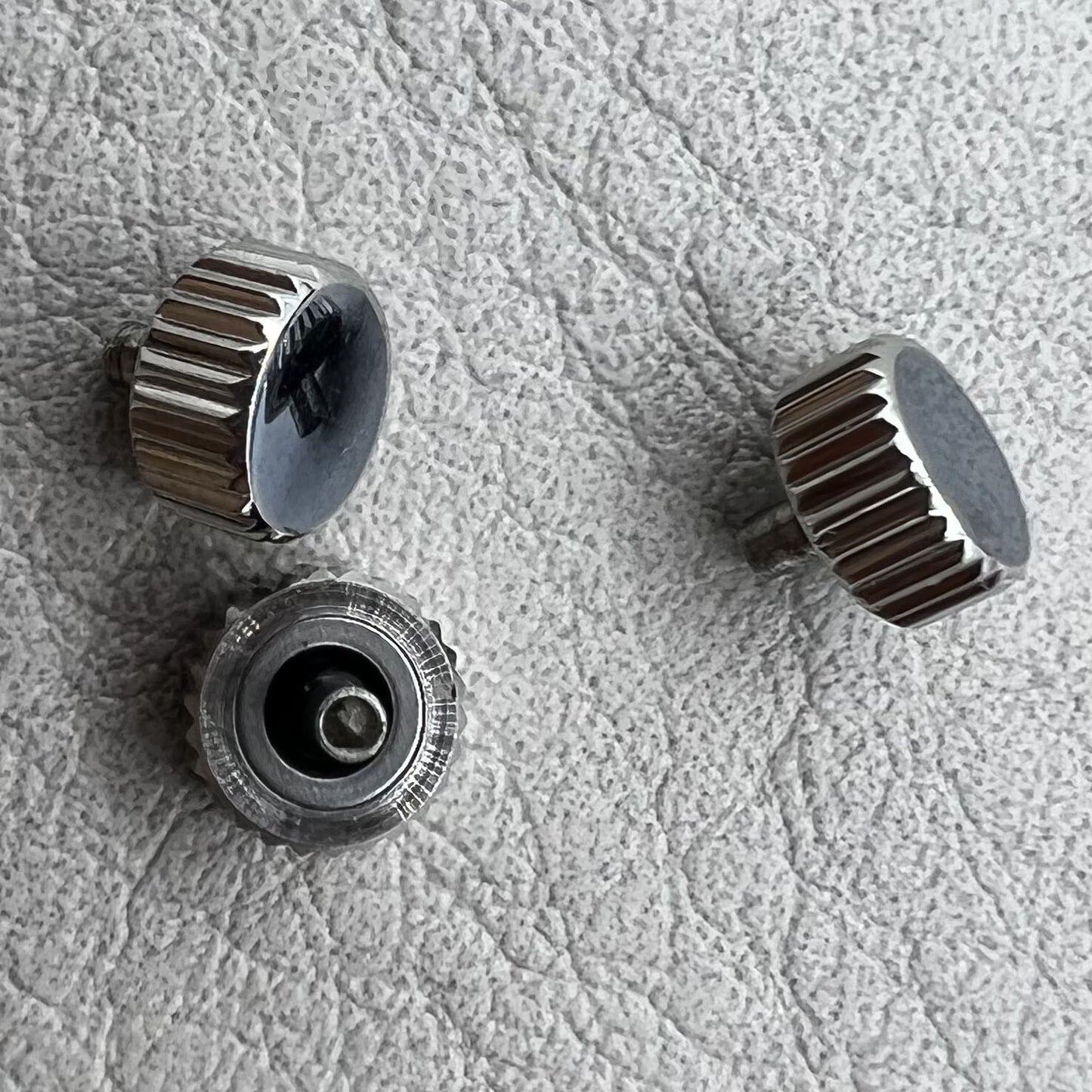 2 PIECES Stainless Steel Flat Crown for Seagull ST3600/ST3620 (Handle 1.2mm)