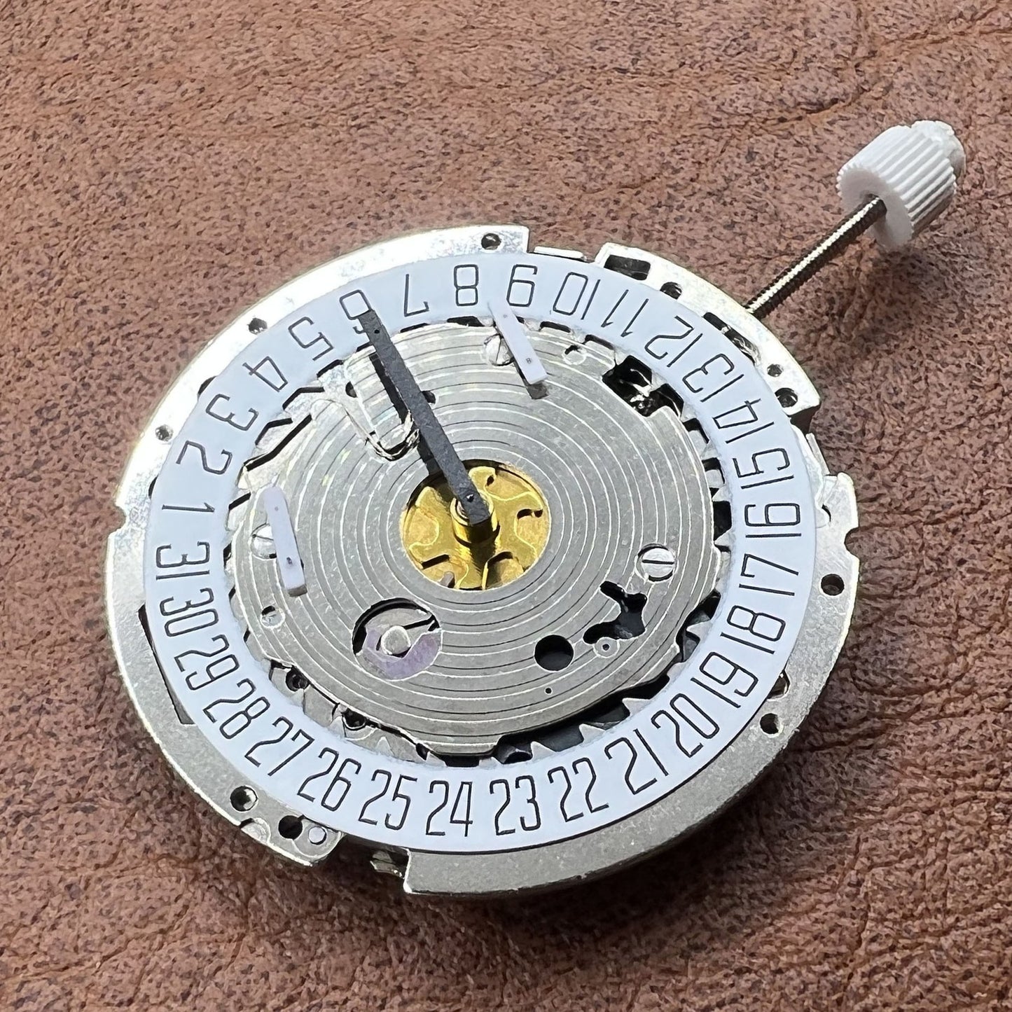 ISA 8171 Quarzwerk Schweizer Silber Weiß Datumsanzeige 5 Zeiger auf 6