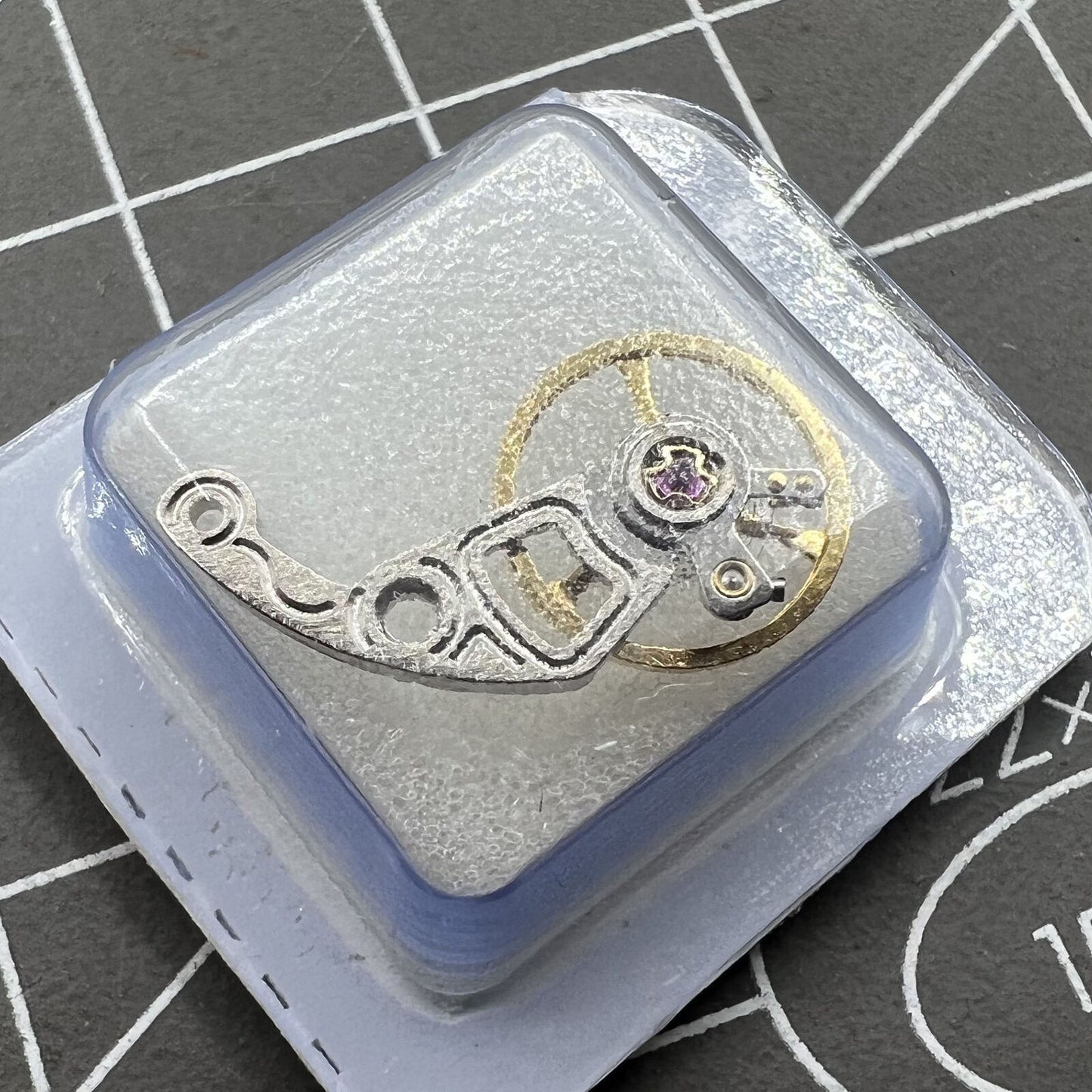 Silver balance wheel with silver splint for Hangzhou 2189 watch movement, precision accessory by Hangzhou