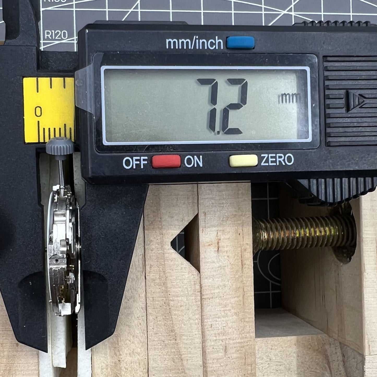 Miyota 821A quartz watch movement by Citizen, reliable Japanese mechanism for accurate watch performance.