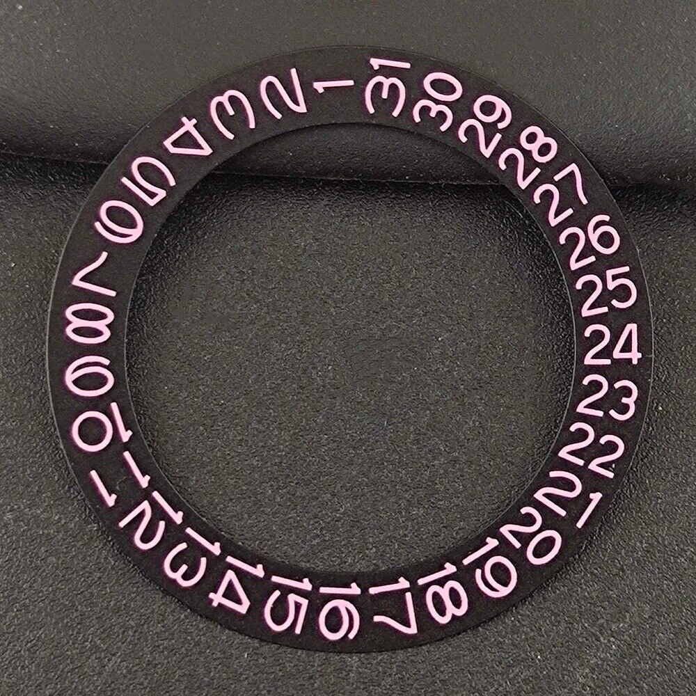 Black Background Pink Character Date Disk Date Wheel Overlay for NH35 NH36