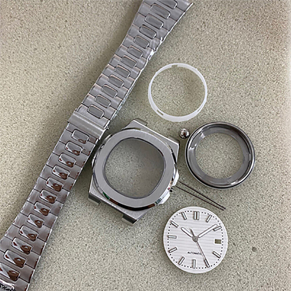Watch Case+Strap+Dial+Hands 41mm Stainless Steel Sapphire Glass for NH35/36