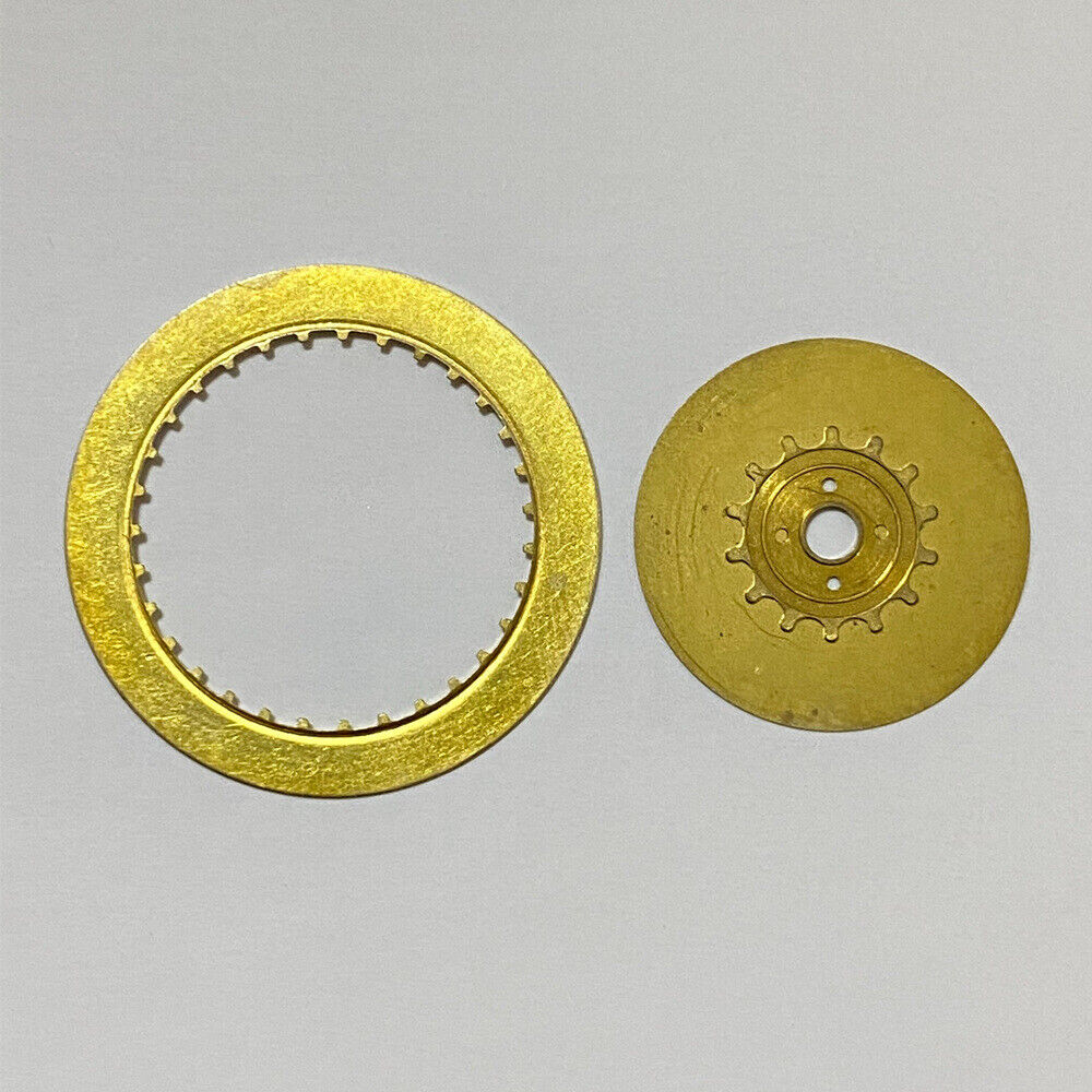 Date week disk and automatic wheel insert for ETA 2846 2836 watch movement, precise replacement part for watch repair.