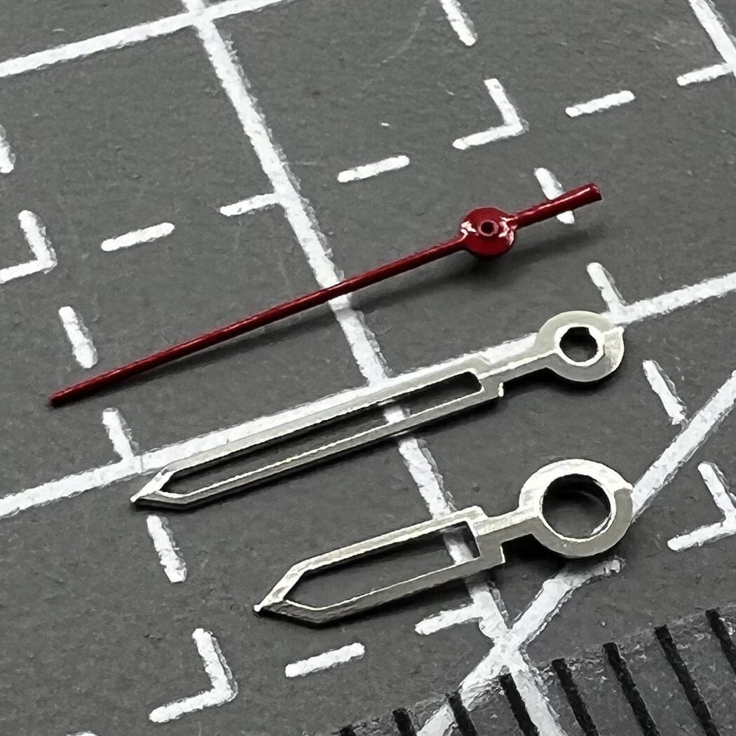 Jeu d'aiguilles de montre argentées pour mouvement Miyota 2035, longueur 12 mm/10 mm/7 mm, n° 1292