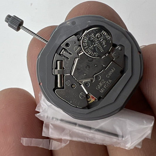 Miyota GM02 Japan quartz movement with date and day display, Japan made for GM00 replacement.
