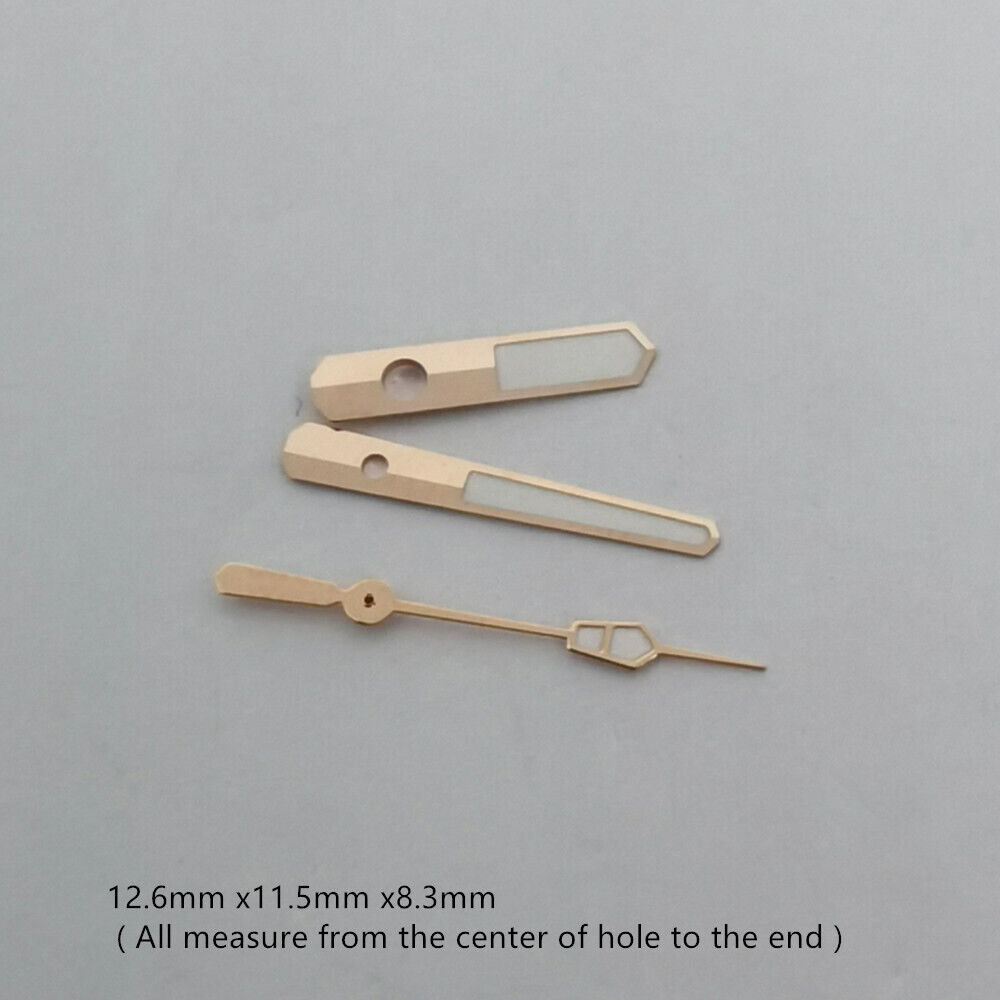 12,6 x 11,5 x 8,3 mm grün leuchtende Uhrzeiger für NH35 NH36 Uhrwerk