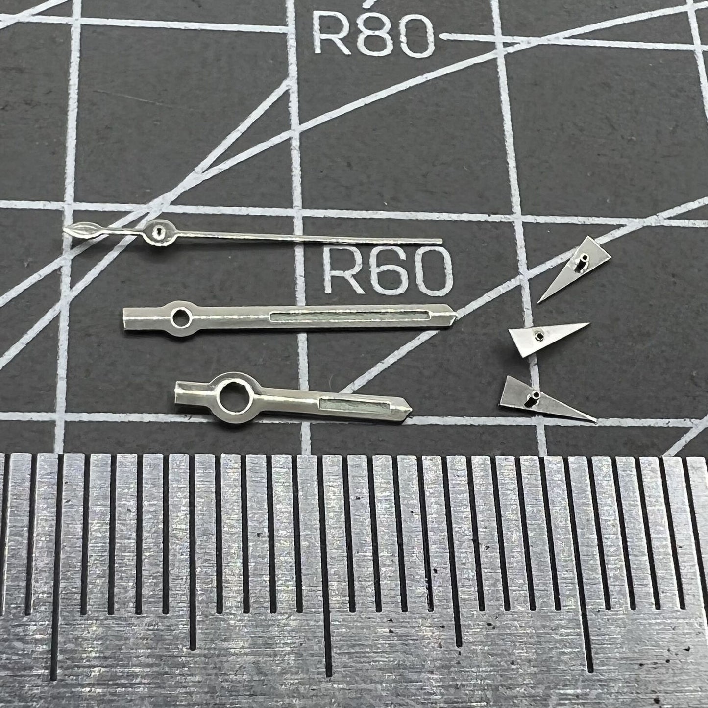 Aiguilles de montre 12,5 mm, garniture argentée, luminescentes vertes, pour Miyota OS10, OS20, OS22, OS60, OS80