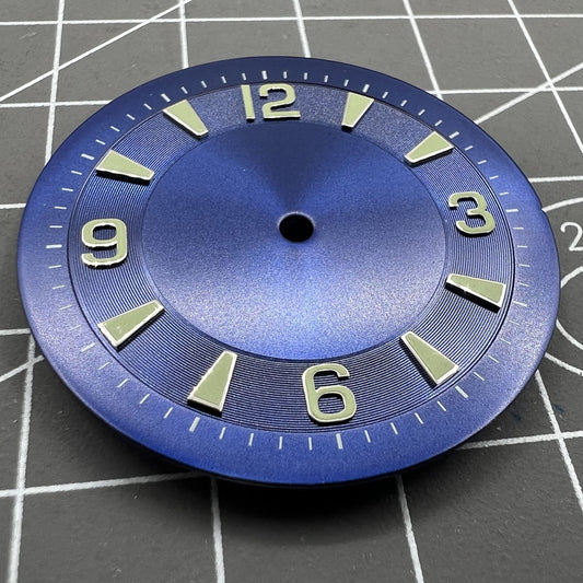 33mm luminous watch dial compatible with ETA 2836, Miyota 8200/8215, Mingzhu 2813 movements, sleek design.