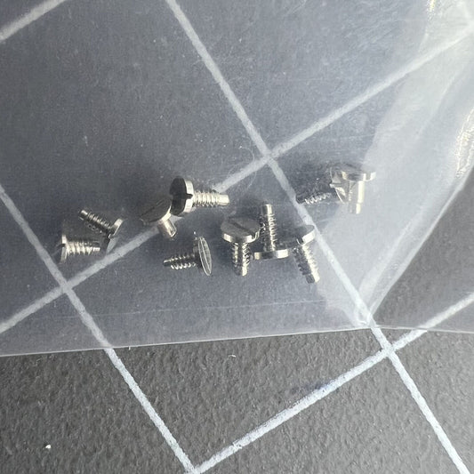 Close-up of Generic brand screws for Wheel Bridge Splint, compatible with China Made 7120 watch movement.