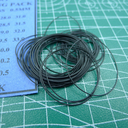 Wholesale 0.5mm watch back gasket O ring kit, 144 waterproof seals in 39 sizes