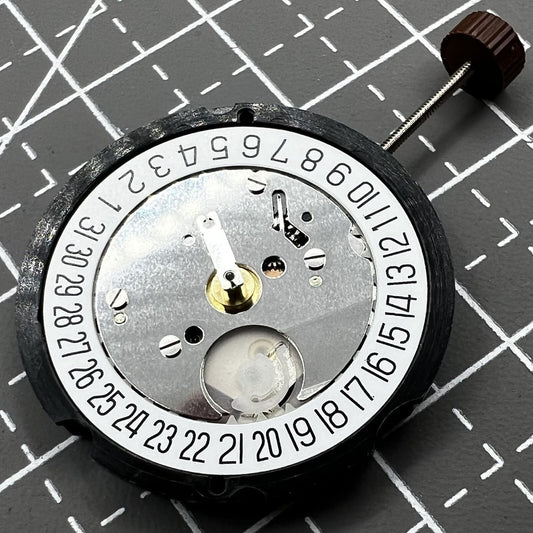 Ronda 505 Date At 6 quartz watch movement for precise timekeeping and durability.