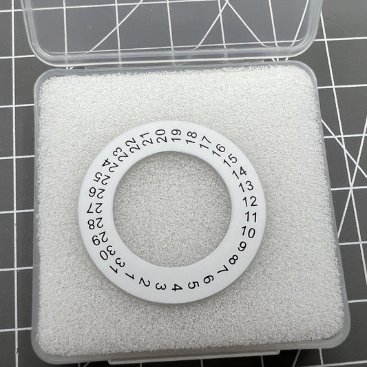 28.5mm AP front date disk for 2813 watch movement, generic replacement date wheel at 3 o'clock.