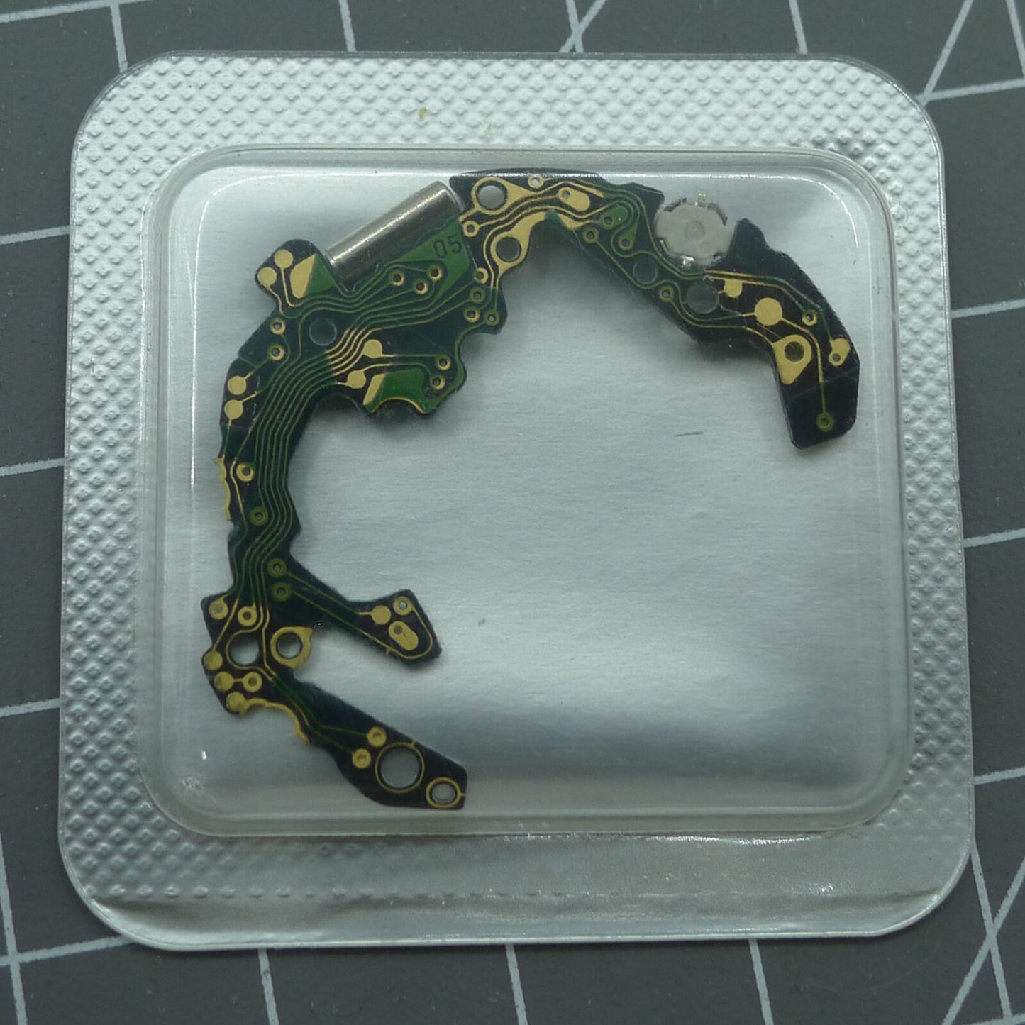 Japan-made circuit board for Miyota OS80 quartz watch movement, ensuring precise timekeeping accuracy.