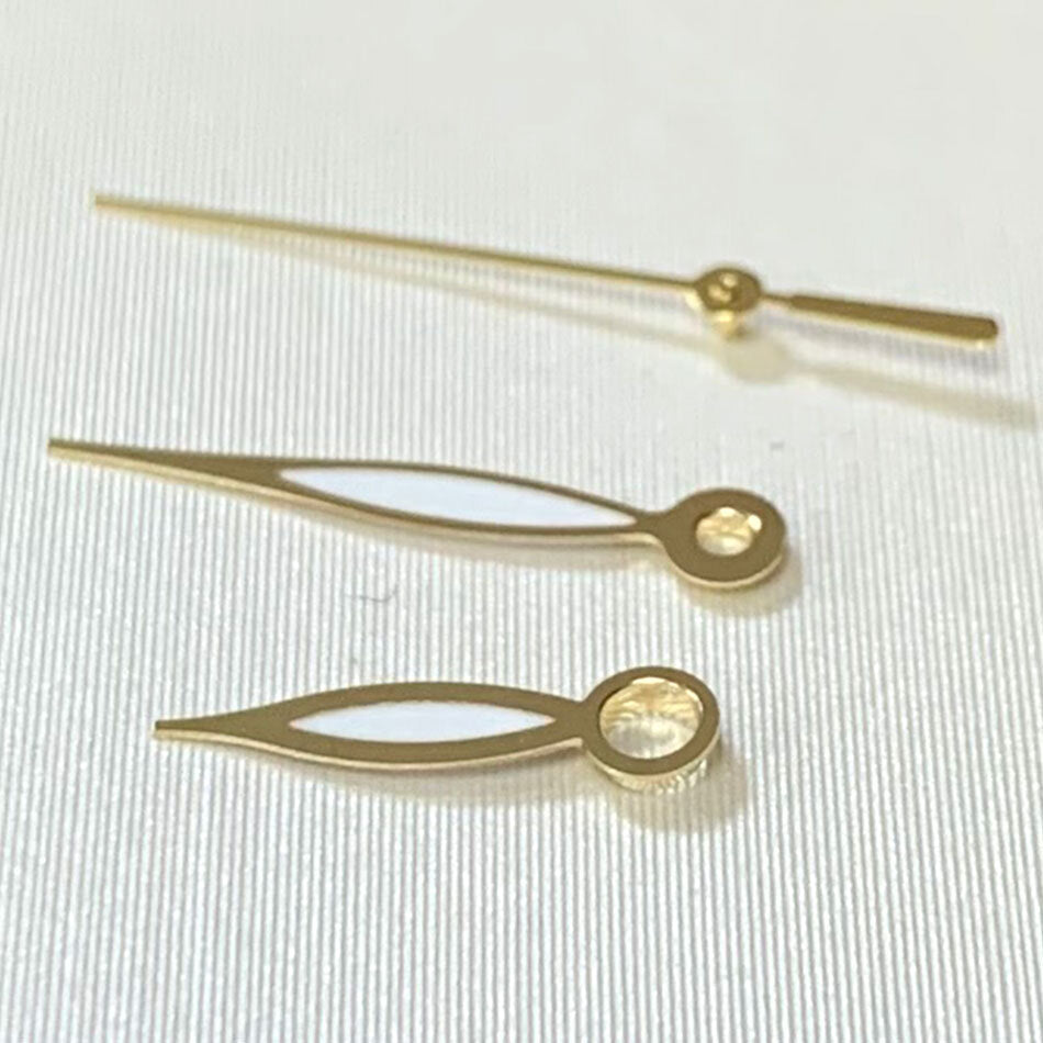 Green luminous watch hands set by B16 for NH35A/NH36A/4R36 movements, sizes 7.5/11/11mm, precise fit