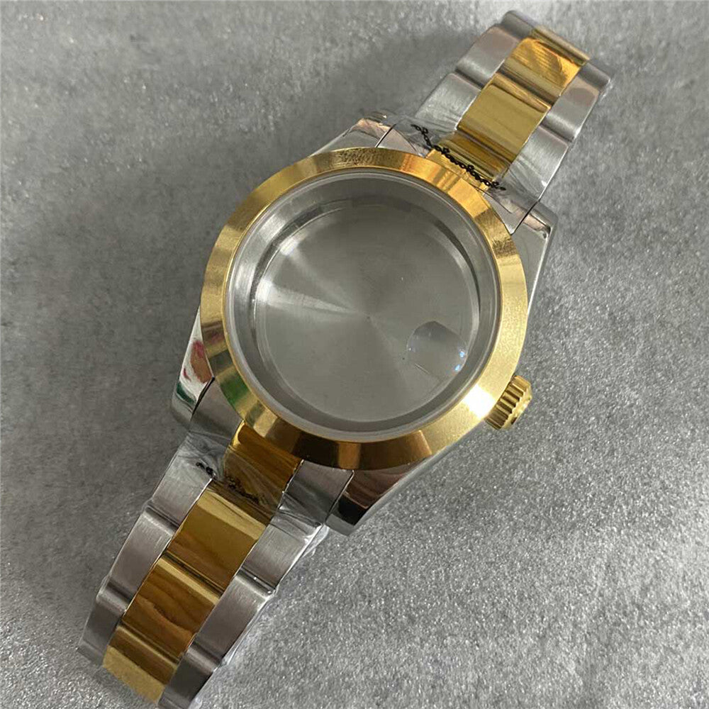 Bracelet de montre 39 mm en verre saphir/boîtier miroir plat pour NH35/NH36