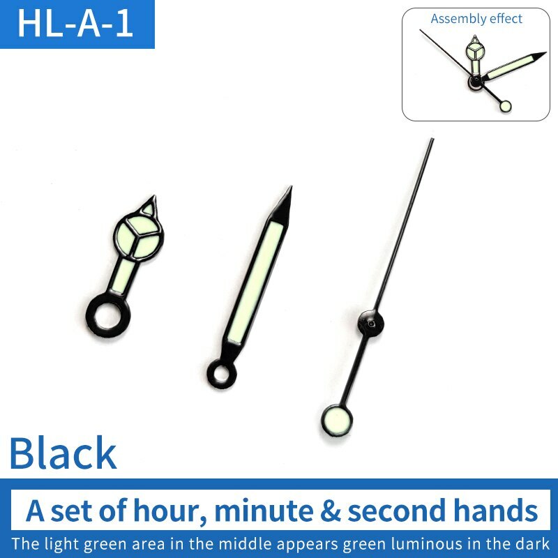 Green Luminous Watch Hands Sets Pins Suitable For Skx007/009 NH35 Movement