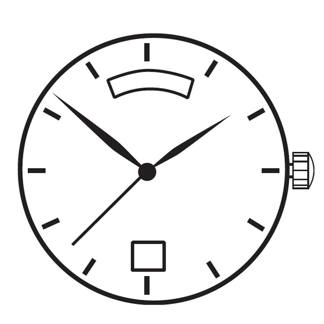 Hattori Epson TMI VJ45 quartz watch movement, Japan-made precision mechanism for watch repairs.