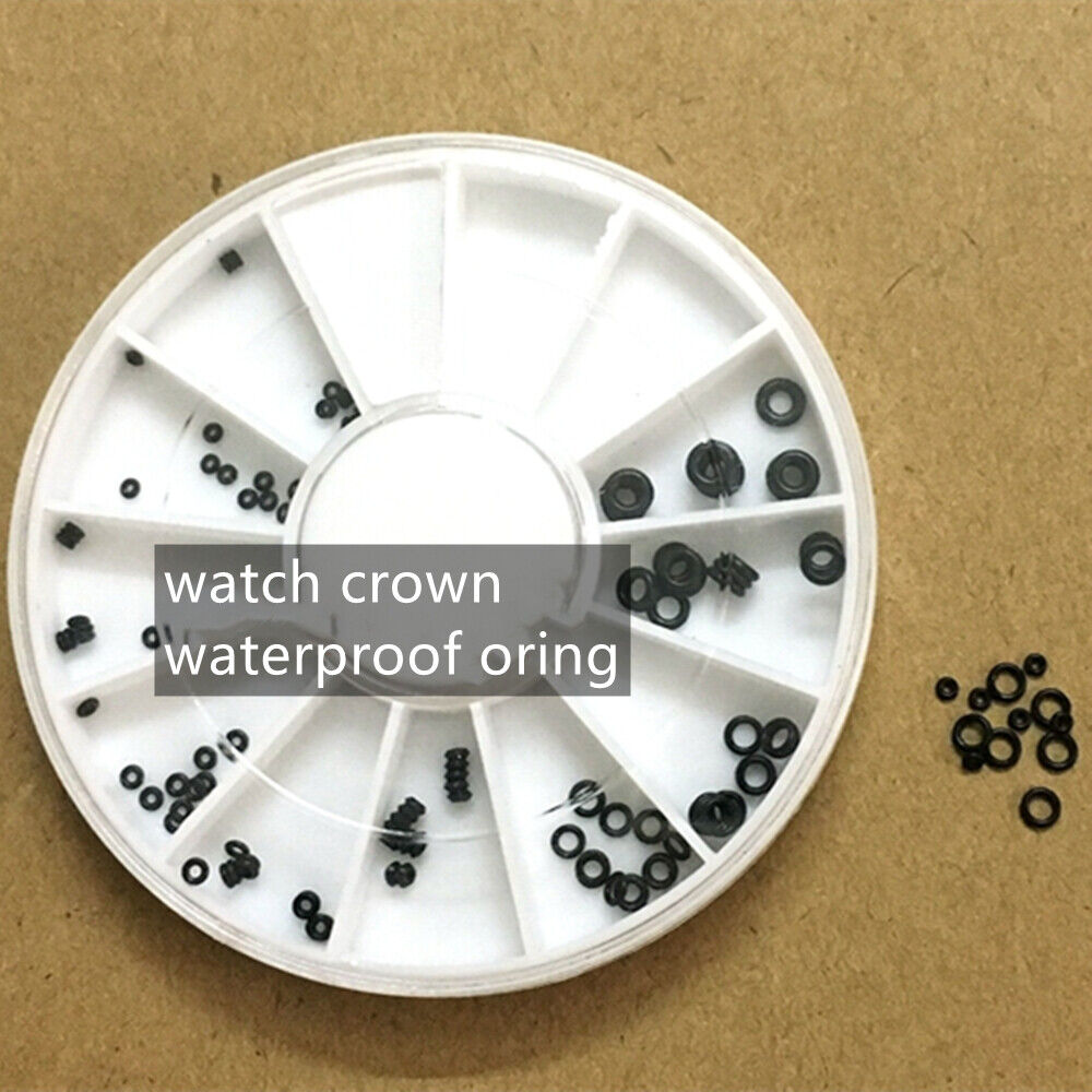Rubber watch crown seal in 10 sizes, waterproof O-ring gasket for watch repairs