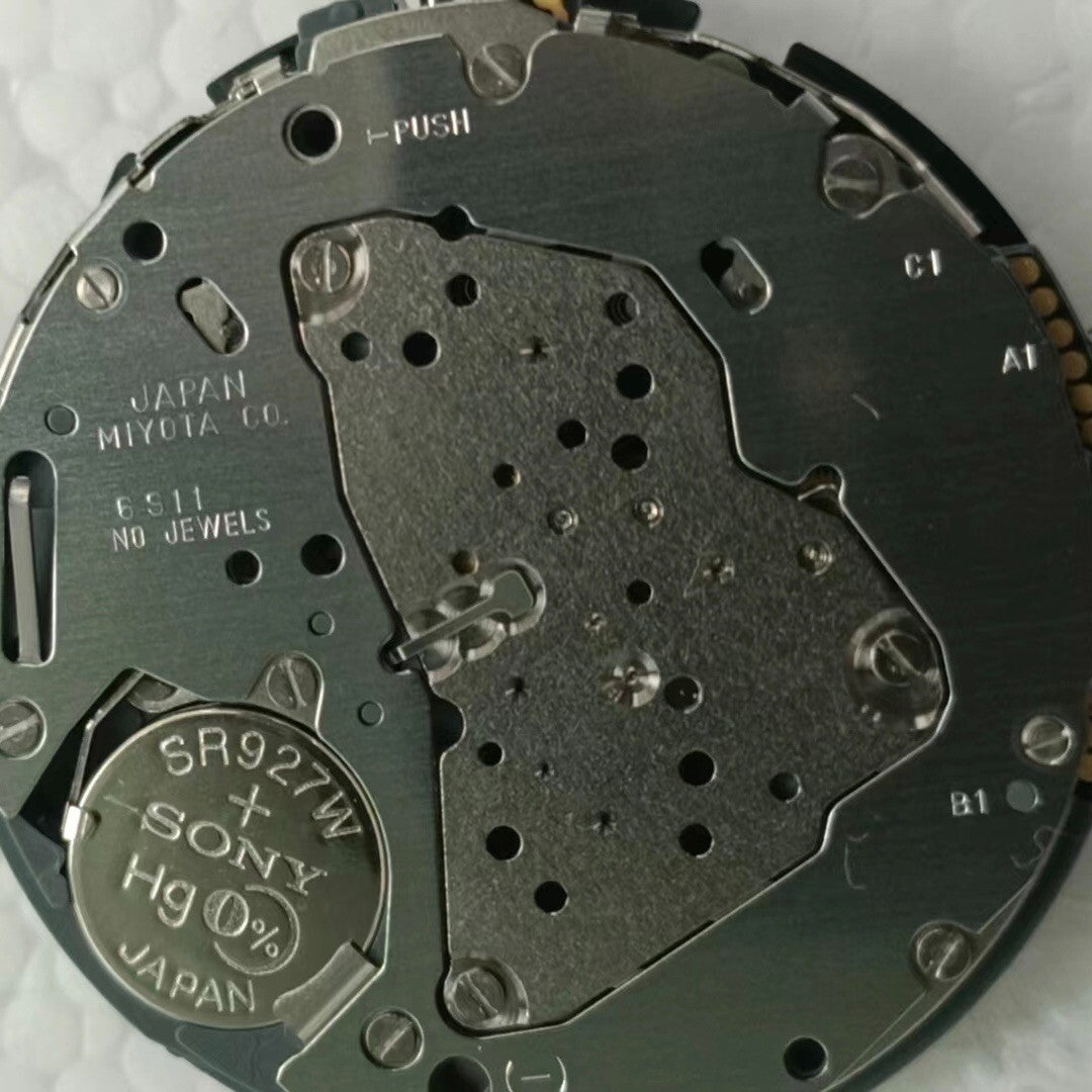 Miyota 6S11 Quartz Movement Date At 3, 2 Hands, Small Second @6@12