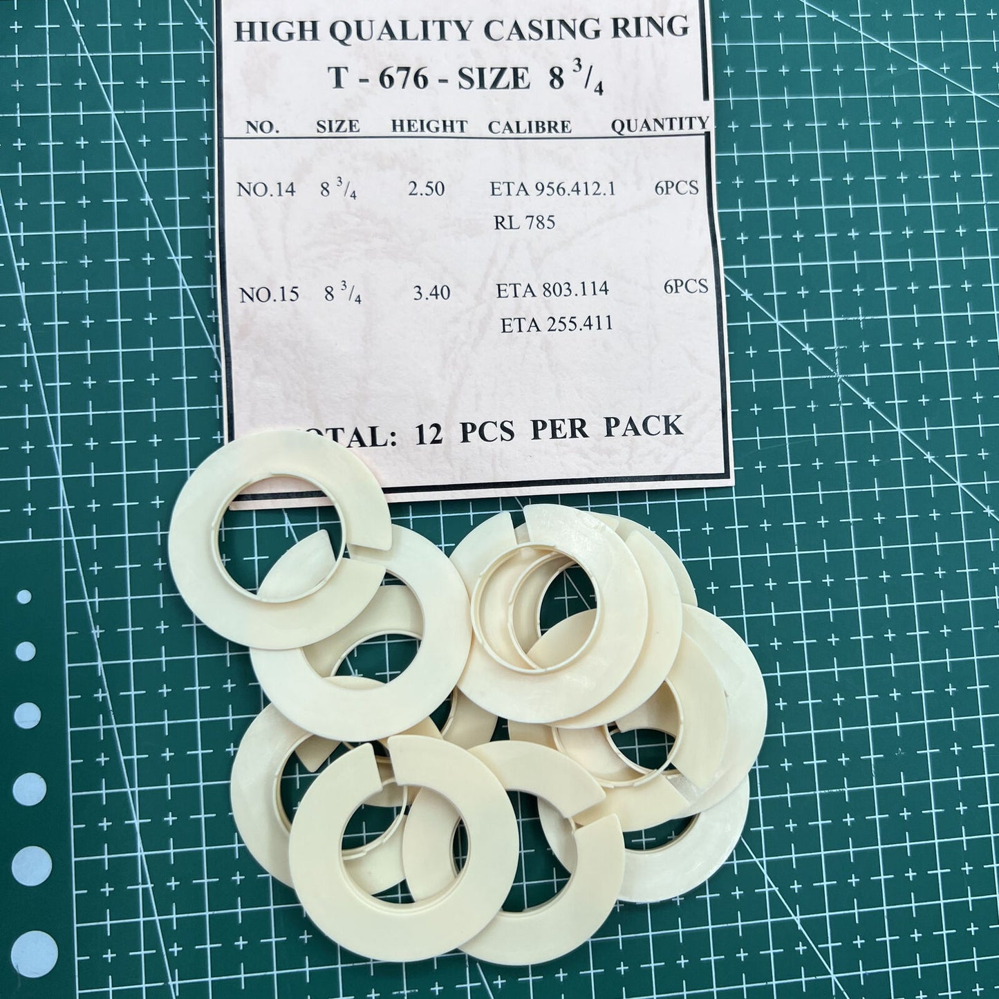 #T-676-SIZE 8.75 12 STÜCK 2 Ligne Größen Uhrwerkgehäuse Abstandshalter Gehäuseringhalter