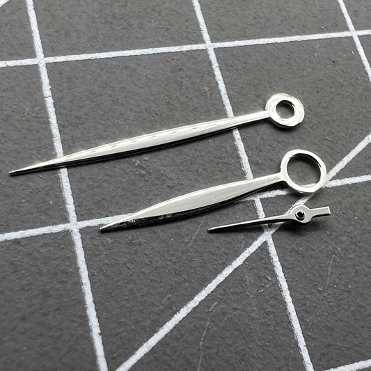 Silver 17mm long watch hands for ST3600 ST3620 ETA6497 6498 mechanical movements.