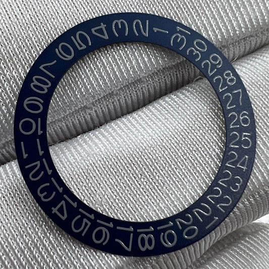 Harbor Grey Disk Date Wheel with Denim Blue Background for Miyota NH35 NH36 watches, precision fit.