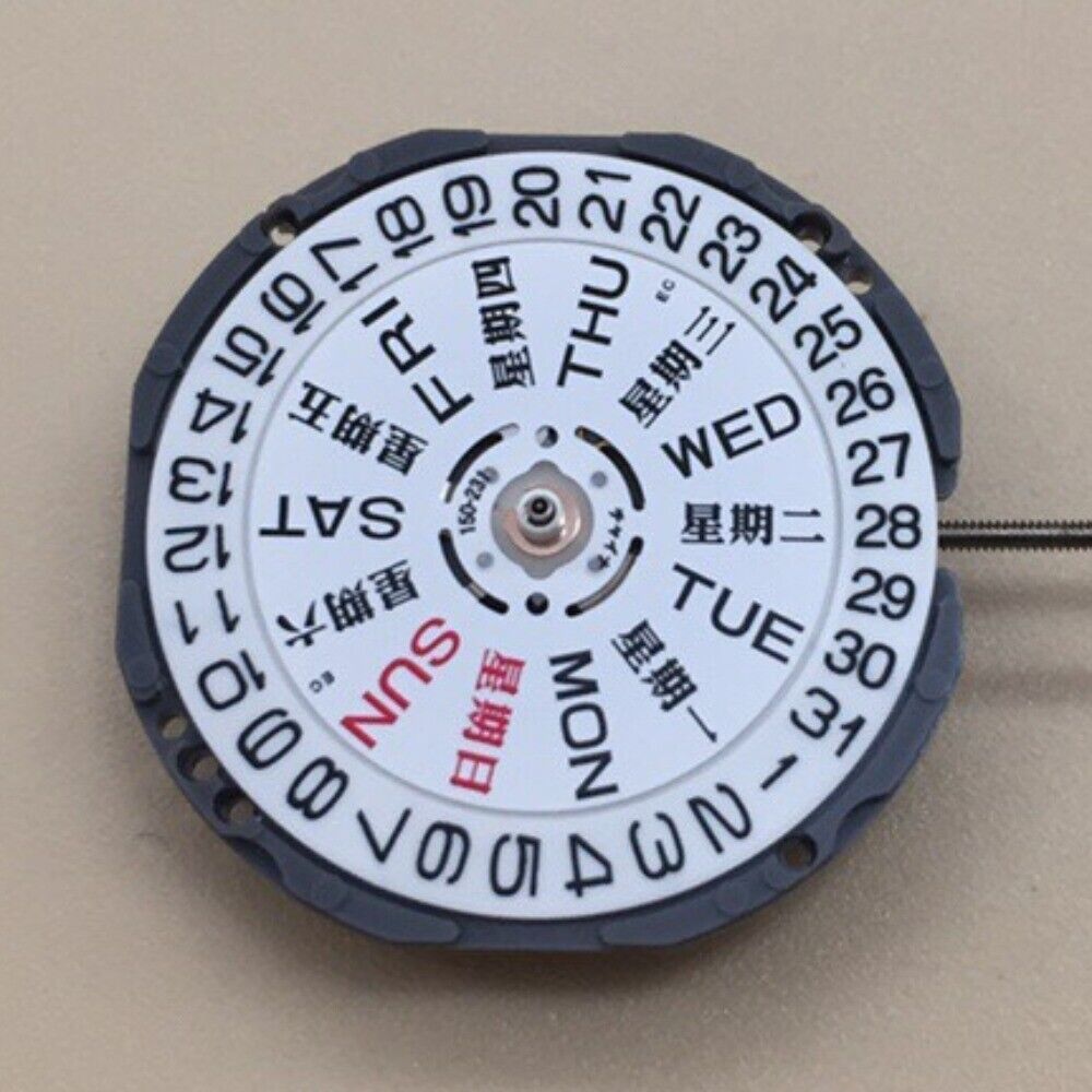 Japan Made Epson VJ33B Quartz Movement Double Calendar Date At 3 Watch Part