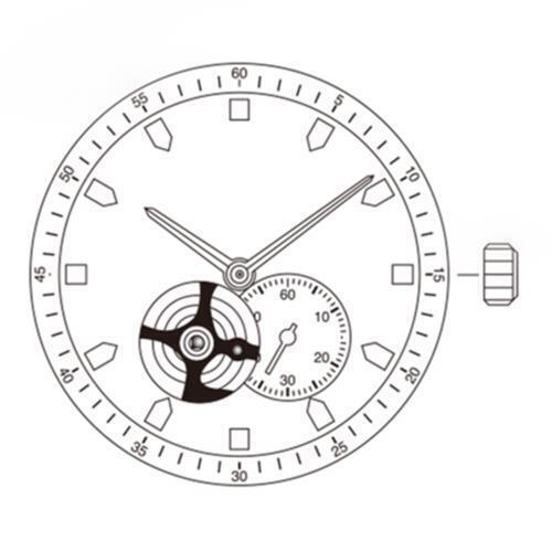 Miyota / Citizen 82S5, vergoldetes japanisches automatisches mechanisches Uhrwerk