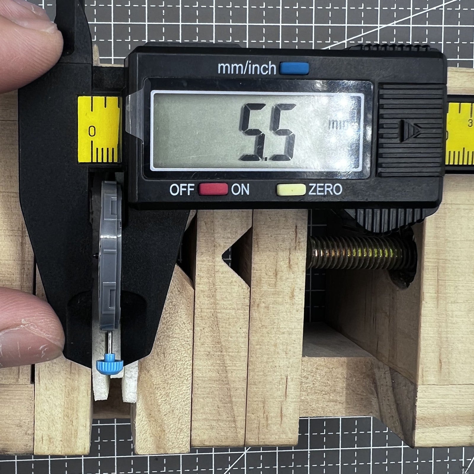 Japan Miyota 6M55 quartz watch movement with three hands and date window at 3 o'clock for accurate timekeeping.
