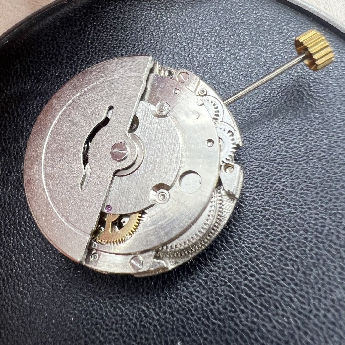 Mechanical Movement Black Dial Day Date Calendar At 6 for 2813 Movement