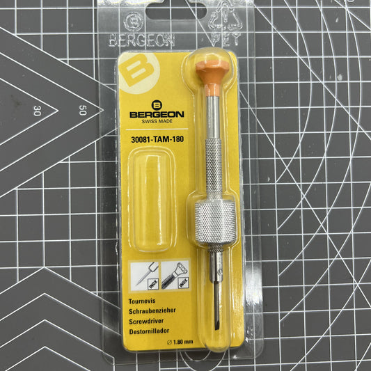 Swiss Made Bergeon 30081-TAM-180 precision drum barrel screwdriver 1.80mm for watch repair