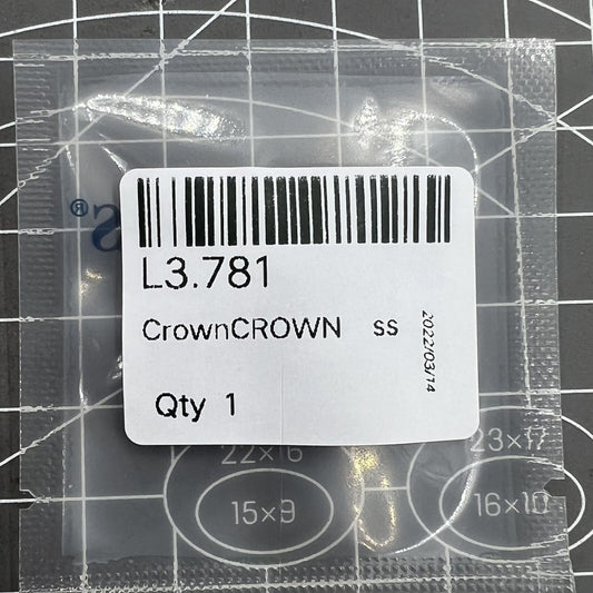 Golden 6X5mm watch crown replacement for Conquest L3.781 by Generic brand, durable accessory.
